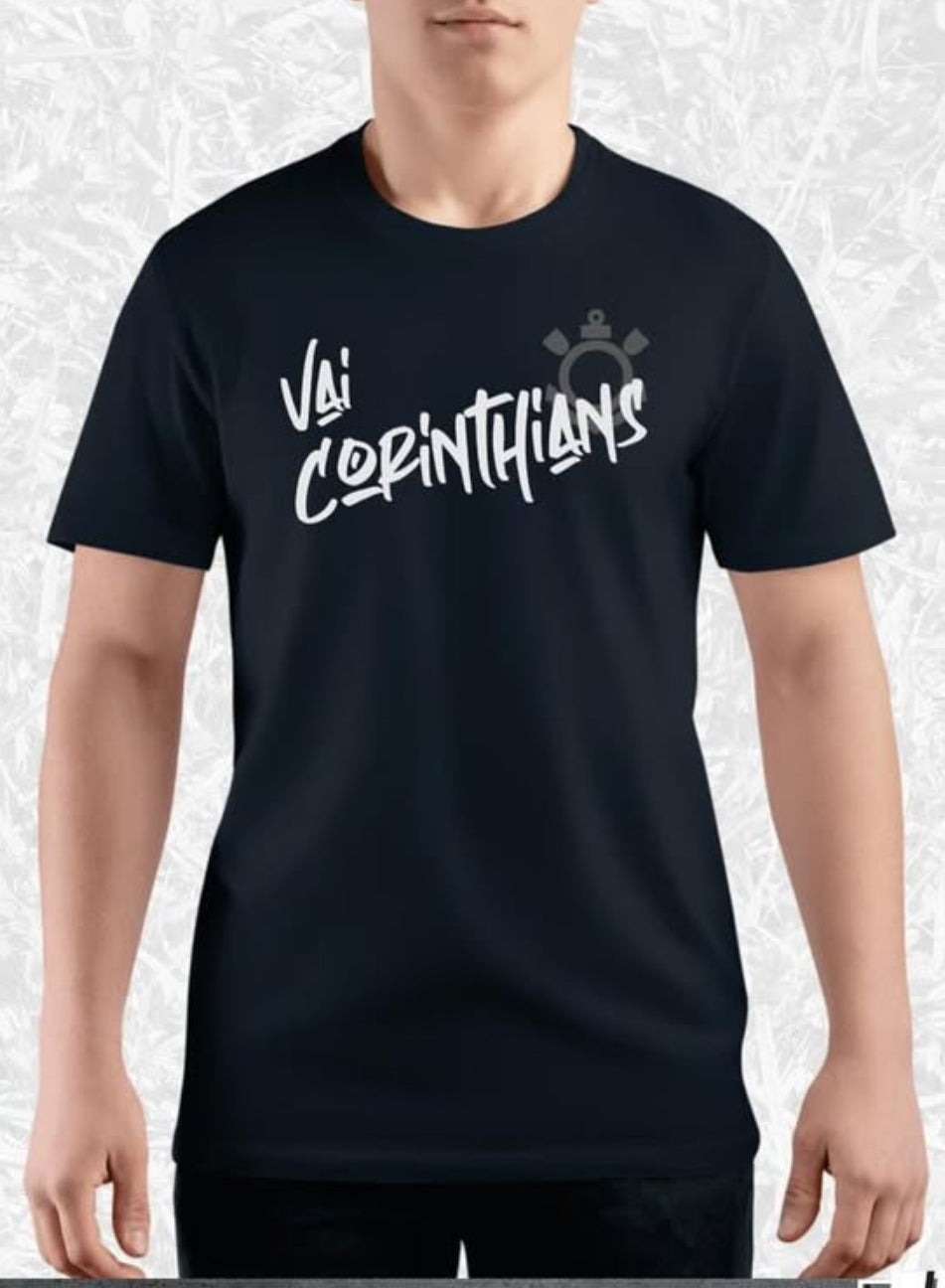 Camiseta Vai Corinthians Graffiti - Black Edition | Use VAI®